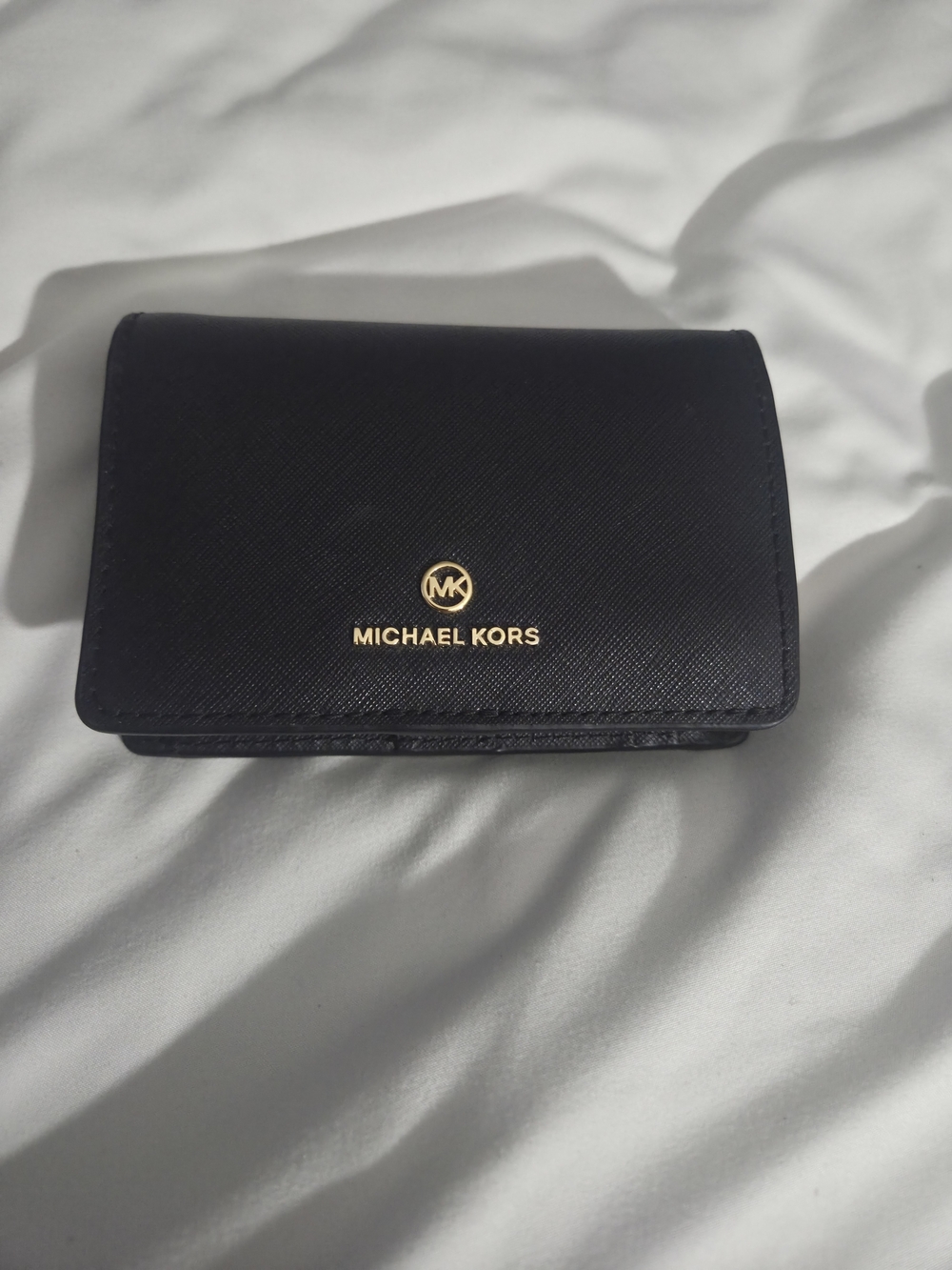Michael Kors Black Card & Key Holder with Gold Logo